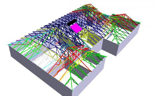 3D truss truss coffer